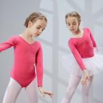 Children dance clothes girls long sleeve gymnastics distinction ballet dance leotard and skirt for sale