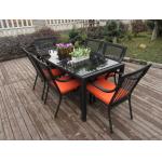 Outdoor / Indoor Rattan Garden Dining Sets , Country Style Table Set for sale