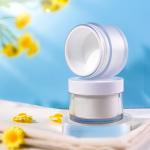 High-quality gradient plastic cream jars with inner cores, available in multiple sizes for sale