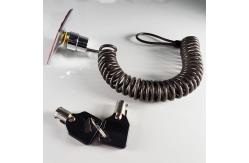 China Universal Hardware Adhesive 5m Security Plate Coiled Cable Lock for Tablet supplier