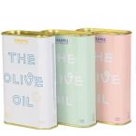 Customized Olive Oil Tin Cans Printed Cooking Oil Cans With Cylindrical Shape for sale