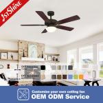 52'' Ceiling Fan With Light 6 Speed Remote Control Energy Saving