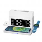 3 In 1 Alarm Clock Bed Side Desklamp Lamp Light With Wireless Phone Charger Station For Iphone for sale
