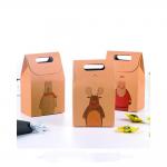 Gift Brown Kraft Small Paper Boxes For Sweets Handled Packaging Recyclable for sale