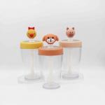 Animal Stopper Reusable Plastic Water Bottles With Straw School Use for sale