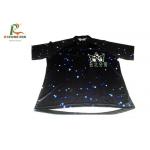 Black 3D Sublimation Custom Printed T Shirts For Club Team 100 Percent Cotton for sale