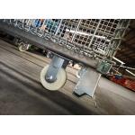 Folding Standard Size Galvanized Wire Mesh Cages Anti Oxidizing With Wheels