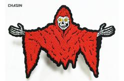 China Intricate  Punk Skull Motorcycle Biker Patches Glue Backing Biker Vest Patches supplier