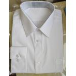 45X45 Yarn Count Mens Casual White Long Sleeve Shirt Personalized Custom Design for sale