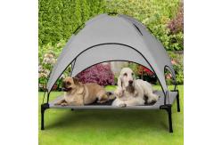 China SGS Elevated Pet Cot With Canopy 7 Inches 190T PU Cooling supplier