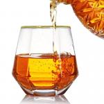Diamond Stemless Old Fashioned Glass Whiskey Cocktail Drinking Glass 10 OZ for sale