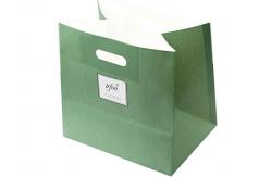China Custom Promotional Flat Bottom Paper Bags Champion Printing Die Cutting Handles supplier