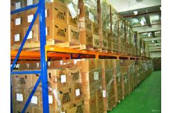 China Blue / Orange Selective Pallet Racking , Adjustable Steel Pallet Racks supplier