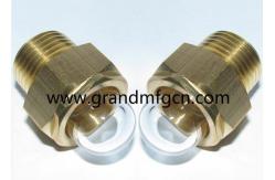 China Threaded Brass Oil Sight Glass NPT1 with reflector Blower oil level sightglass supplier & manufacturer supplier