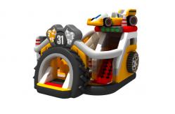 China EN14960 Inflatable Combos Racing Theme PVC  Inflatable Jump Playhouse supplier