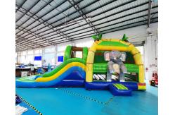 China EN14960 Multi Color Inflatable Bouncer Slide Quadruple Stitching supplier