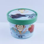 Yogurt Paper Ice Cream Bowl With Lid , Eco Friendly 5oz 150ml Ice Cream Cup for sale