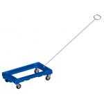 3 Inches Four PU Wheels Plastic Stacking Dolly Rudder Moving Customized