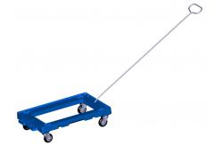 China 3 Inches Four PU Wheels Plastic Stacking Dolly Rudder Moving Customized supplier