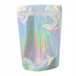 Resealable Holographic Stand Up Pouch Mylar Packaging Bags Eco Friendly