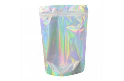 China Resealable Holographic Stand Up Pouch Mylar Packaging Bags Eco Friendly supplier