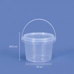 Store Your Ice in Style with 1000ml Round Plastic Bucket and Lid Set for sale