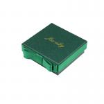 Luxury Green Color Rigid Cardboard Gold Logo Set Jewelry Gift Box With Ribbon Bow for sale