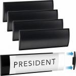 White Sliding Office Door Sign Holder Reusable Custom ODM OEM