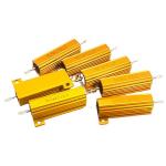 RX24 75W 15 Ohm Power Golden Aluminium Housed Metal Shell Case Wire Wound Resistor Wirewound for sale