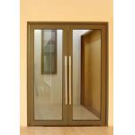 Exterior Aluminum Self-closing Insulated Glazing Thermal Broken Ground Spring Bounce Pivot doors for sale