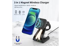 China Magnetic Wireless 4 In 1 Phone Charger Customizable With LED Night Light supplier