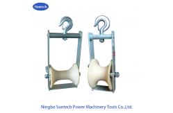 China 80mm Aerial Cable Conductor Pulley Stringing Roller Block For Overhead Line supplier