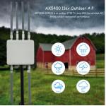 5400Mbps Tri-Band 2.4G/5.2G/5.8G Wifi 6 Outdoor Wireless Access Point for Long Distance Industrial for sale
