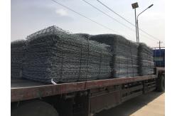 China Silver Galvanized Steel Wire Gabion Box 1m - 2m Width supplier