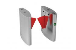 China Wire Drawing BLDC Motor Turnstile Flap Barrier IP44 For School Stadium supplier