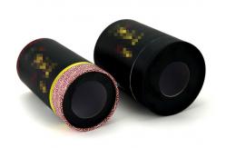 China Cylindrical Black Paper Tubes Round Clear Window Coffee Bean , Tea Packaging supplier