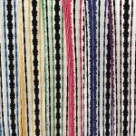 Floral Stripes Dyed Print Moss Poly Crepe Woven Fabric 60 Inch for sale