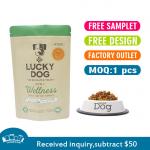 Custom High Quality Kraft Paper Zipper Pouch For Dog Food Big Packaging Plastic Bags For Pet for sale