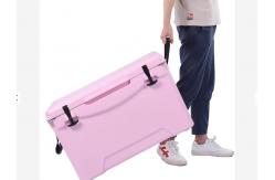 China 75L Wheeled Rotomolded Cooler Box , Insulated Ice Box With PU Insulation supplier
