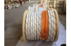 China Double Braided Polyester Covered 12 Strand UHMWPE Rope 32mmx220m For Marine Engineering supplier