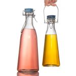 Empty 250ml 500ml 750ml Glass Bottle with Easy Swing Snap Cap For Beverage Juice Beer Vodka Whiskey for sale