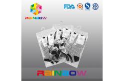 China Customize Logo Print Clear Plastic k Bag / Hanging Hook Bag With Zipper supplier