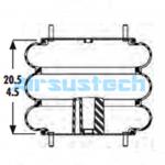 3B14-455 Rubber Goodyear Air Spring Air Fitting 1/4 NPTF Rubber Bellow 556-33-8-335 For Lifting for sale