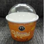 Ice Cream Paper Cup With Lid Bowl And Biodegradable Plastic/Paper Lids for sale