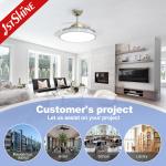 3 Pc Plastic Foldable Retractable Ceiling Fan Light 42 Inch Smart Remote