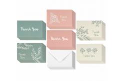 China 6 Kinds Floral Designs Thanks Greeting Card Various Inner Paper Available supplier