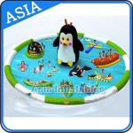 Penguin Shape Inflatable Water Park , Inflatable Water Park Slides Combo for sale