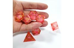China Light Red Crystal Resin Polyhedral Dice Tasteless Non Toxic supplier