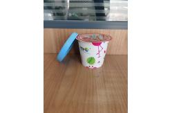 China 150ml plastic IIML yogurt cup with foil lid and plastic lid supplier