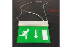 China Rechargeable Battery Powered Led Emergency Double Sided Exit Signs 110V - 127V supplier